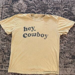 Comfort Colors Tan 'Hey Cowboy' Short Sleeve Tee
